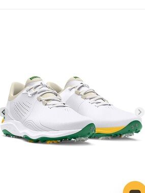 MASTERS Mens UA Golf Shoe
Drive Pro “Patrons Edition” White/Silt/Classic Green